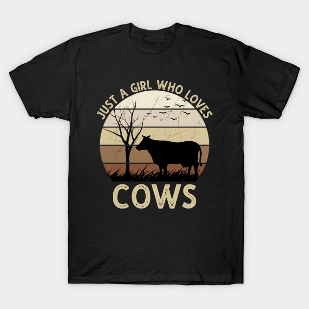 Just A Girl Who Loves Cows T-Shirt by DragonTees